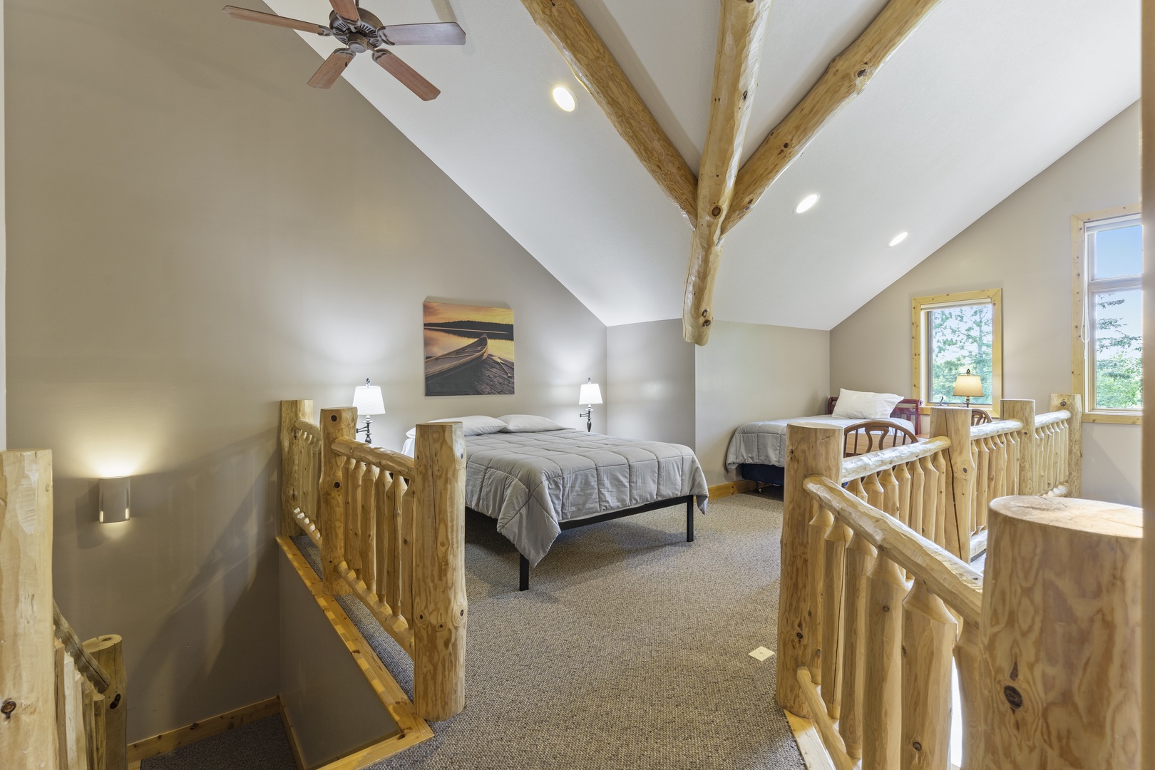 Loft with Queen and Twin beds