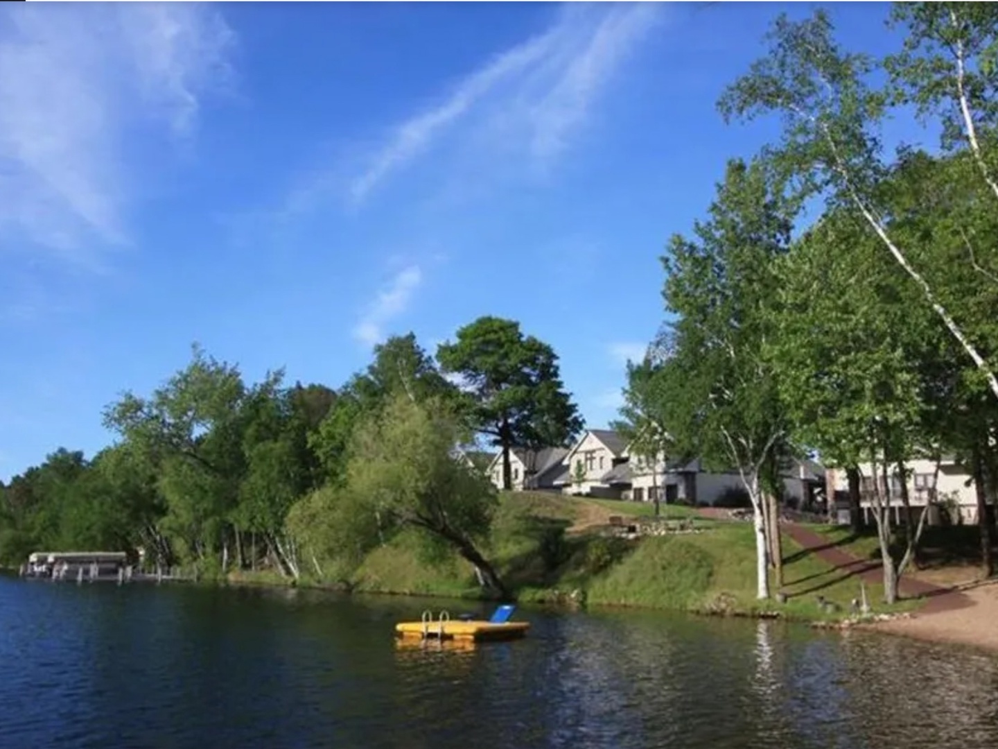 Resort amenities- Sandy Beach, swimming, picnic tables