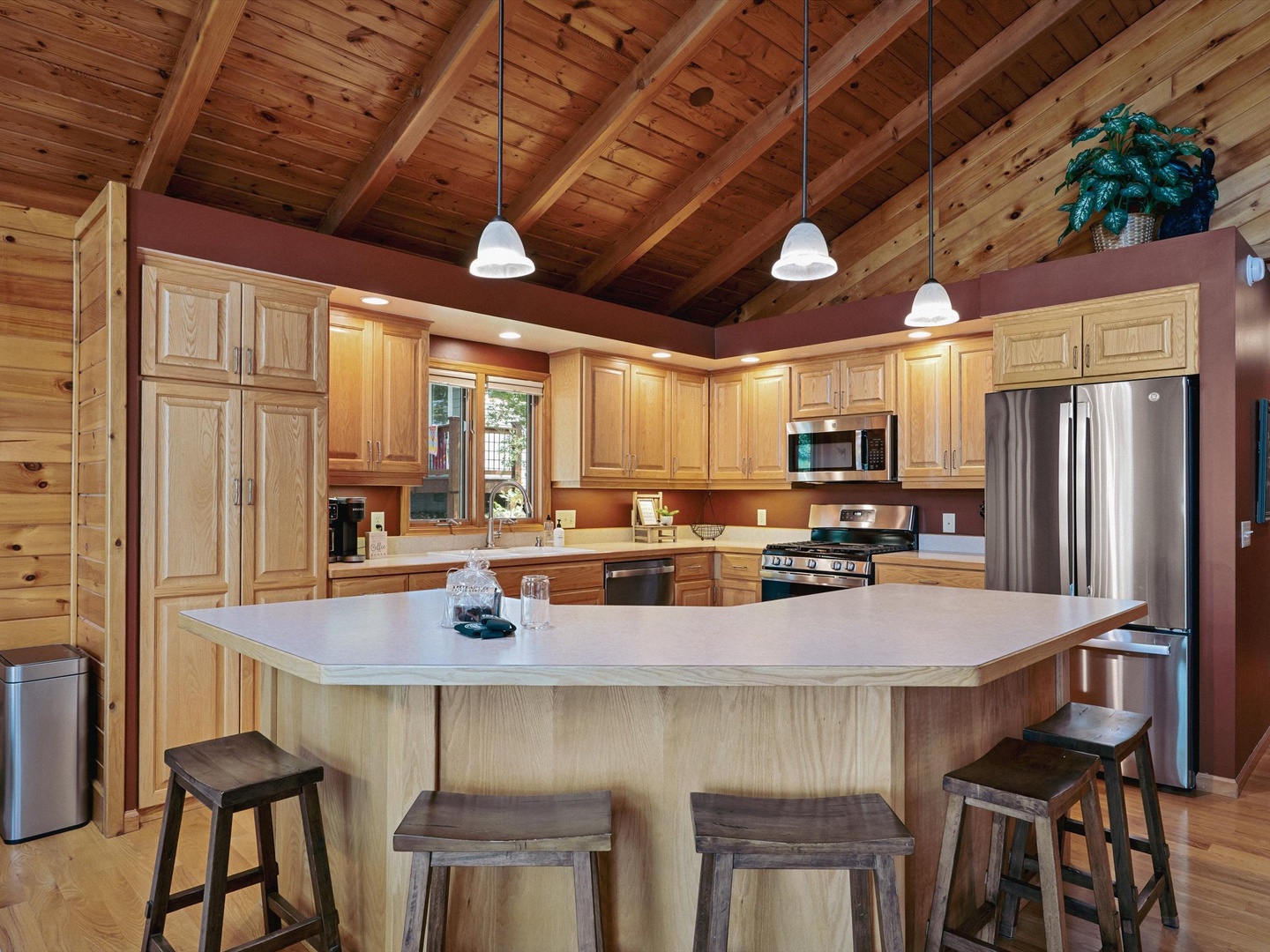 Large open concept kitchen.