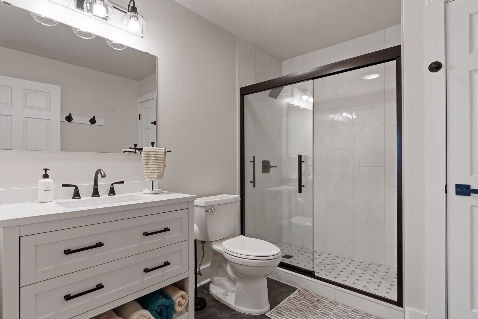 Upper Level Bathroom with walk in shower