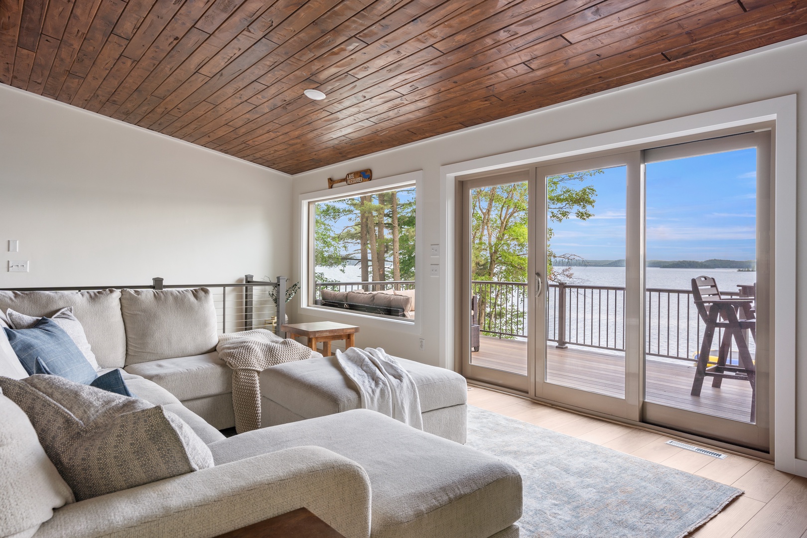 Walk out to the Lake Side Deck