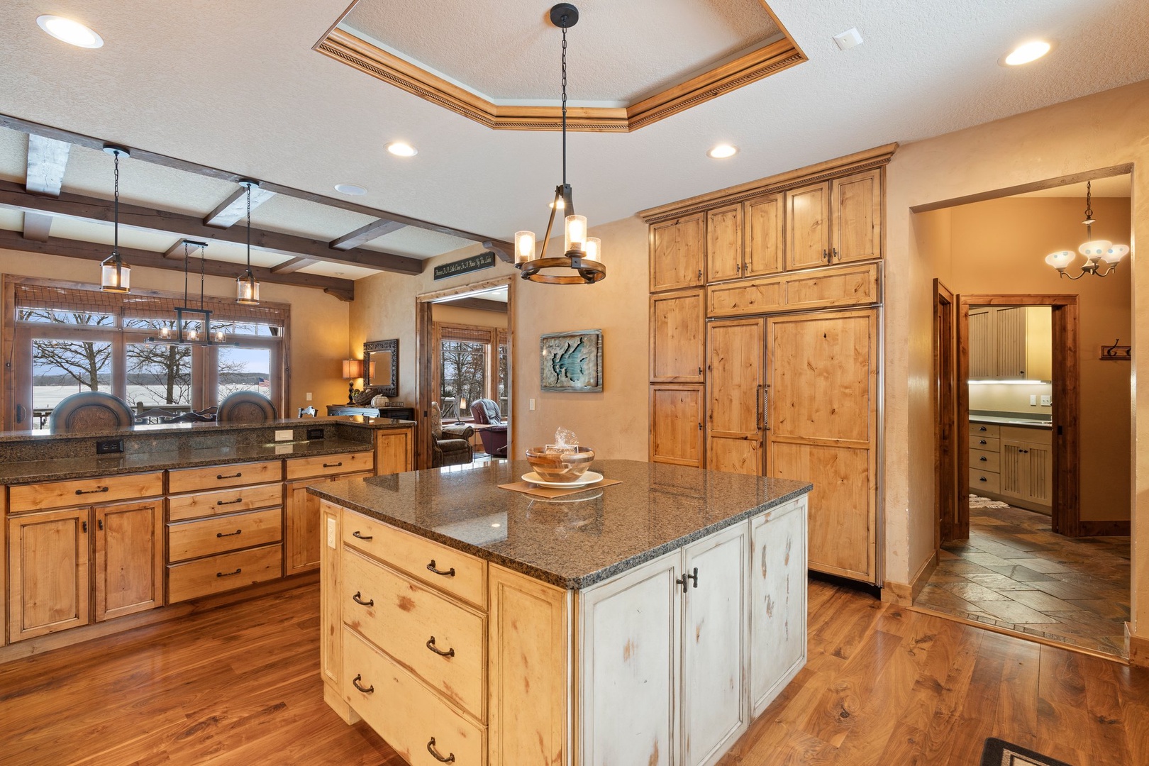 Your fully equipped kitchen mixed with your Dining, Living room, Separate Family room for all to be together to enjoy meal prep and dining together