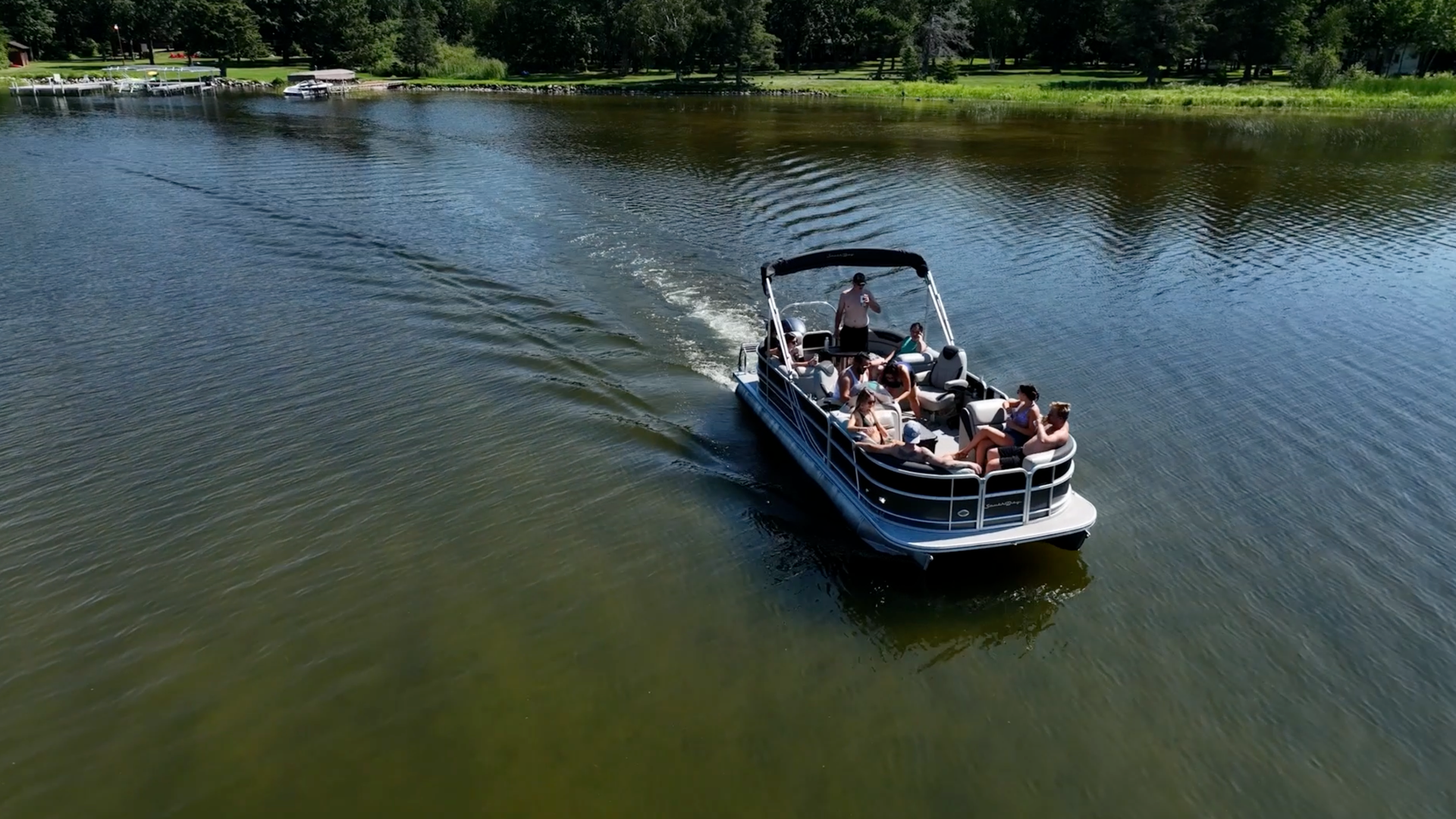 rent a pontoon & explore Gull Lake