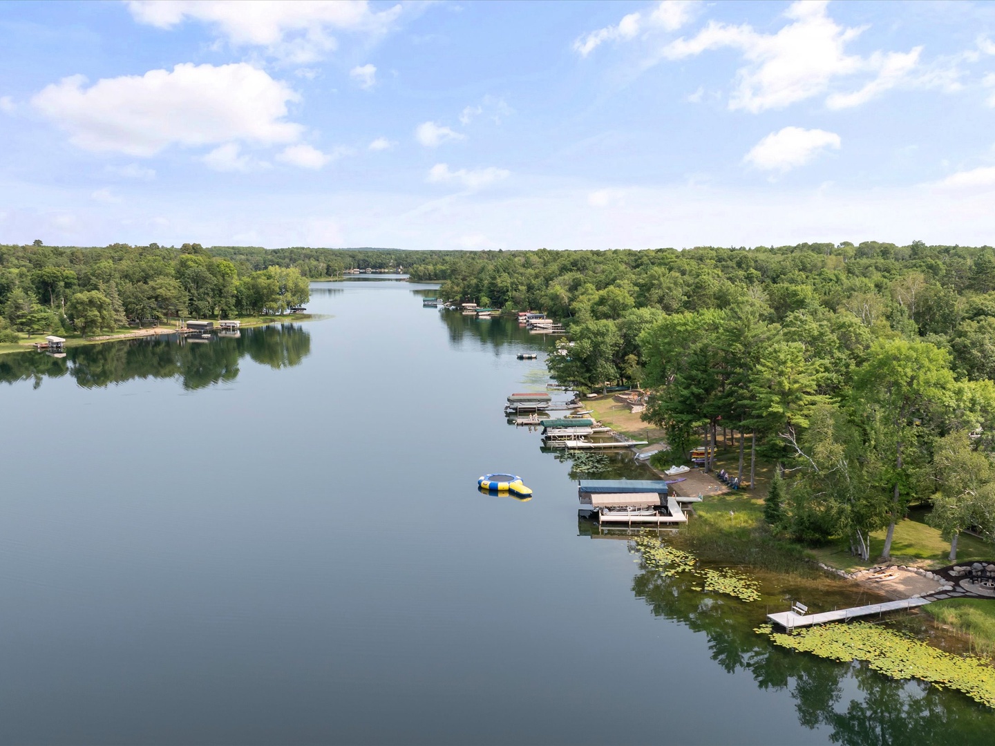 Aerial view of Lake Ossawinnamakee.