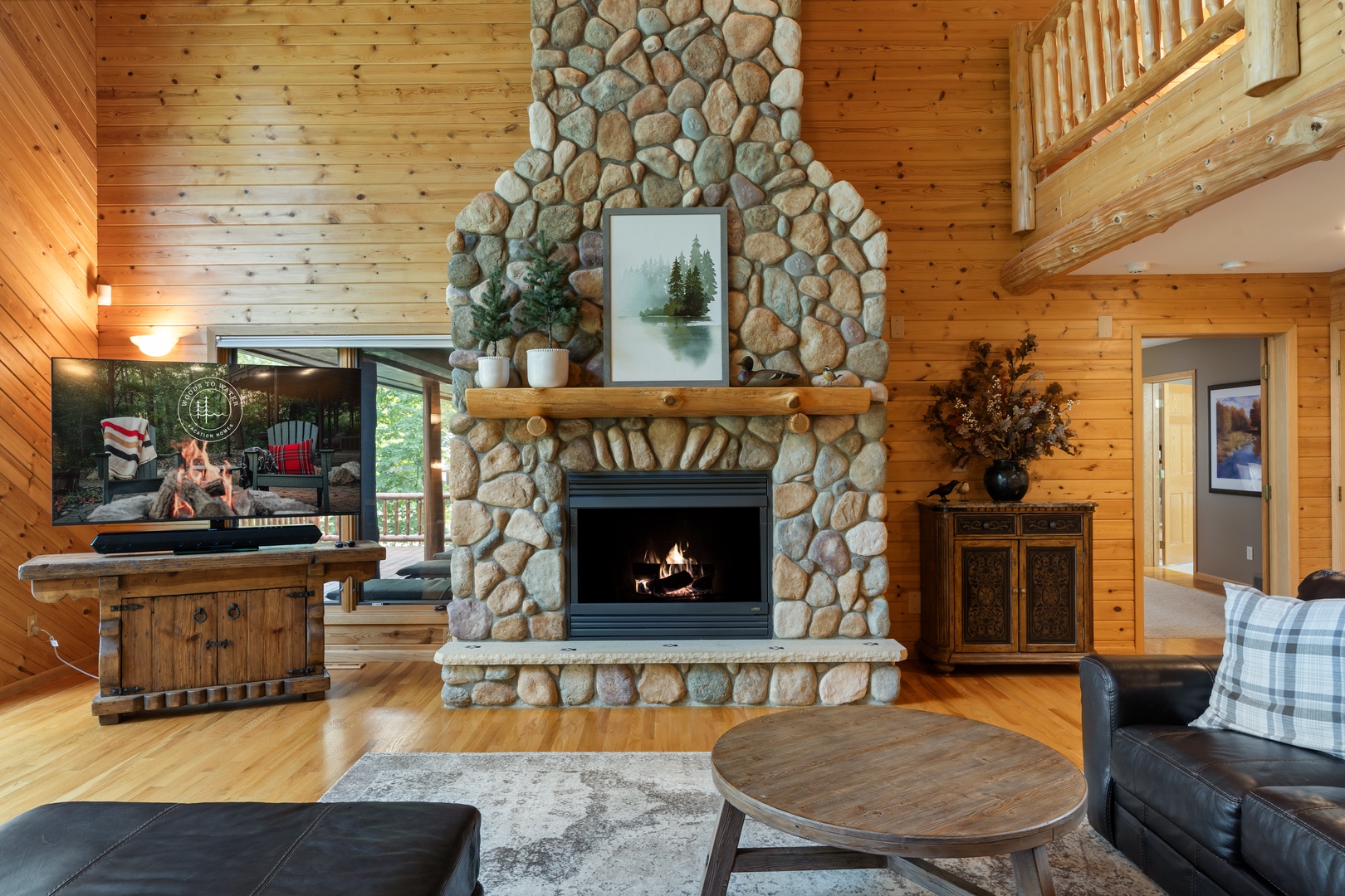 Gas Fireplace in The Great Room