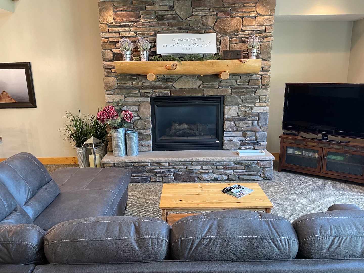 Beautiful Stone Fireplace