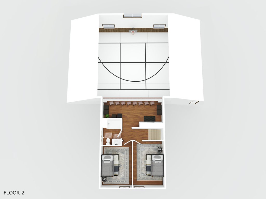 Upper level floor plan