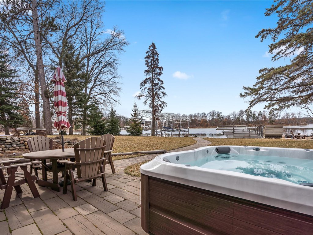 jacuzzi hot tub + patio dining