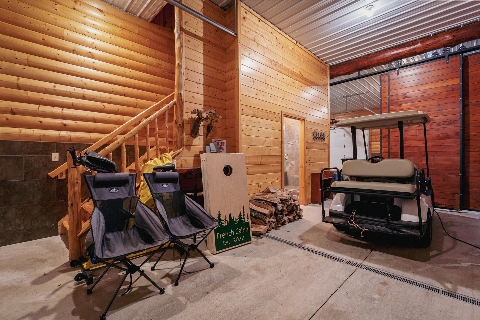 Stairs up to Garage Loft