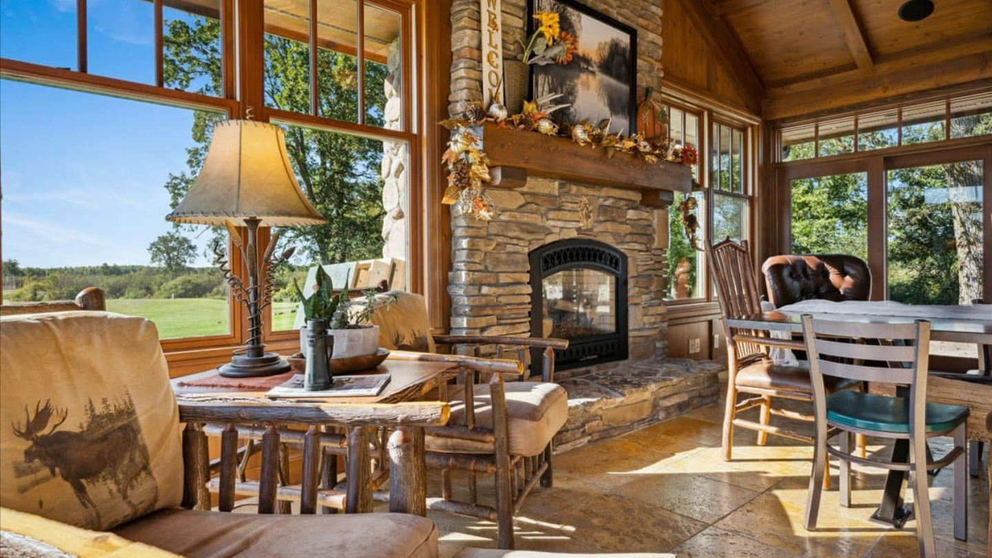 Fireplace - dining room