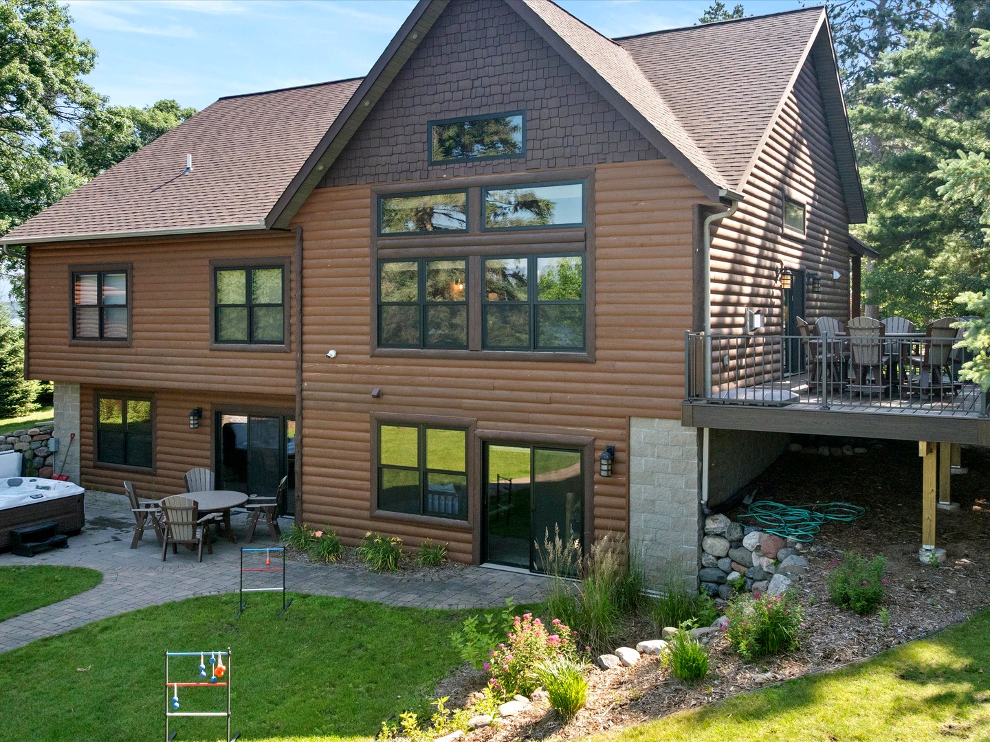 Back yard, patio and deck.