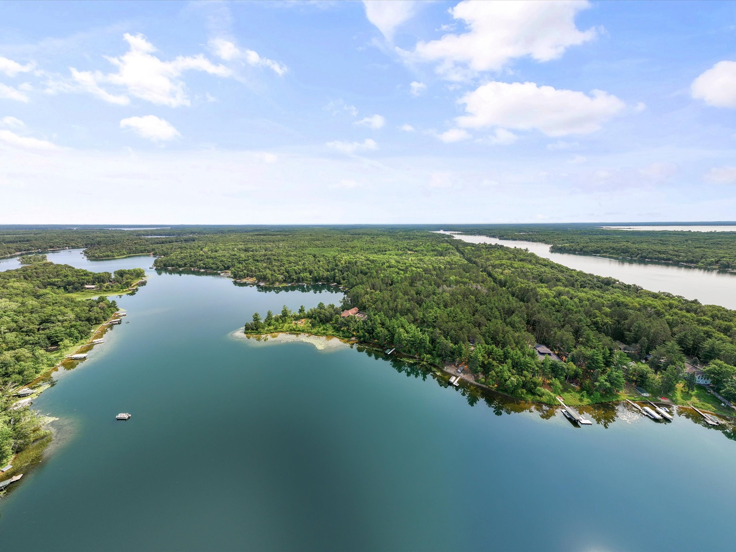 Aerial view of Lake Ossawinnamakee.