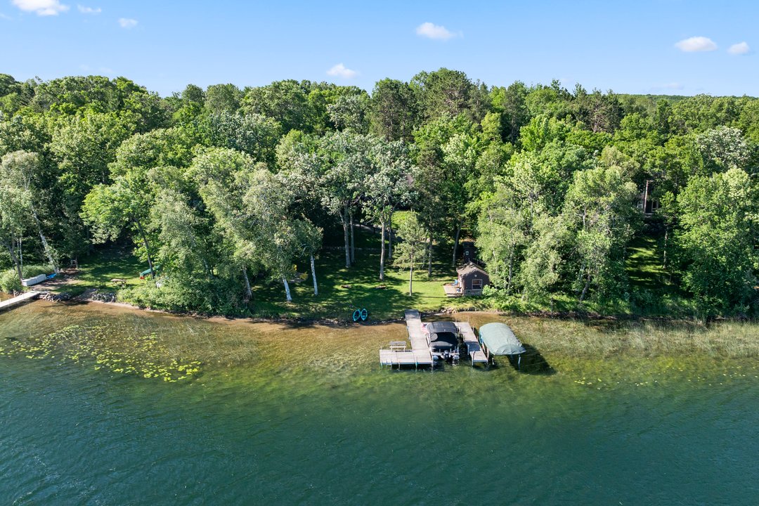 Aerial view of the property from the Lake