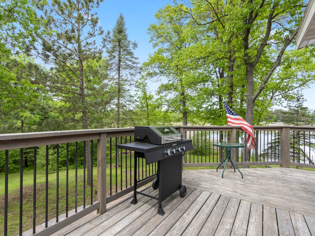 Propane Grill on nice size deck