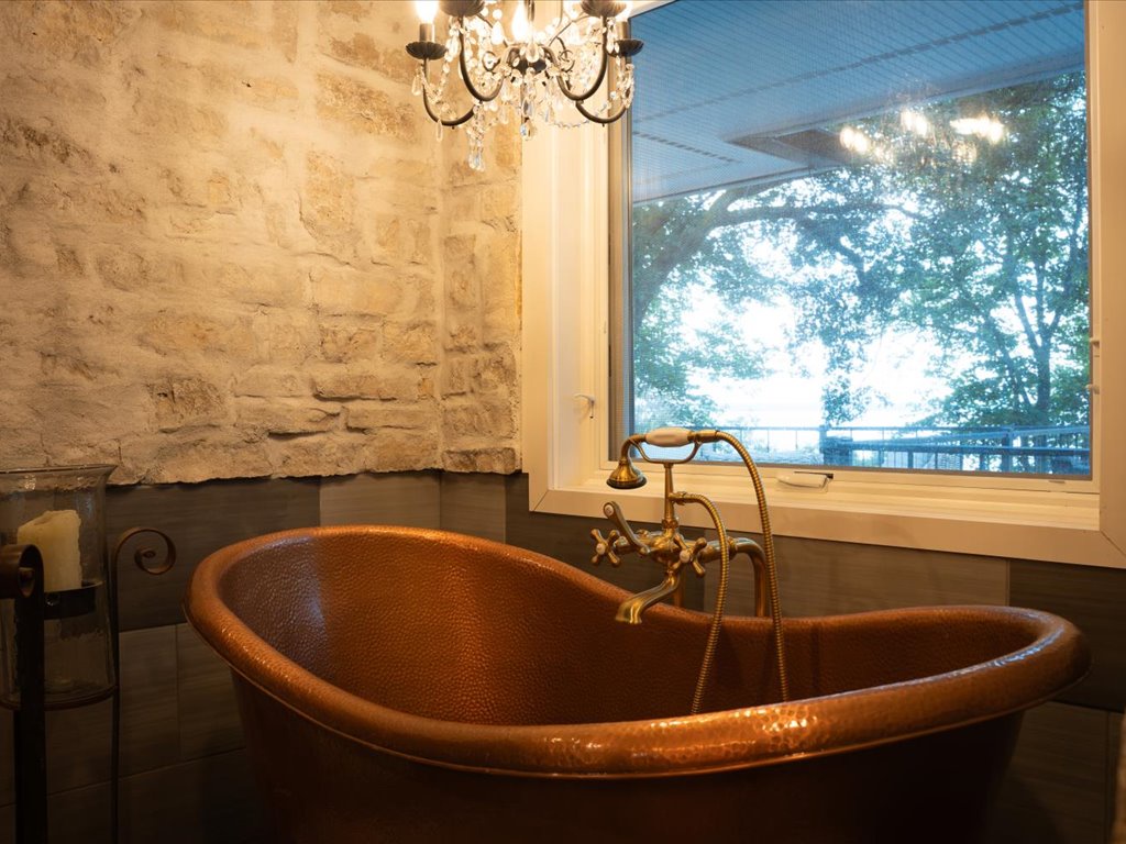 Primary Bathroom Copper Soaking Tub