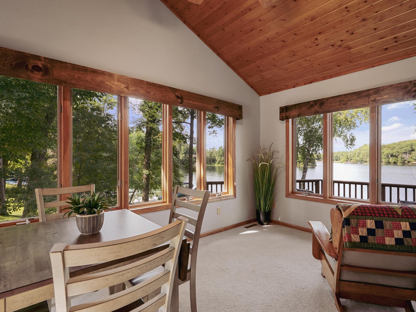 Sun room with extra seating & games.