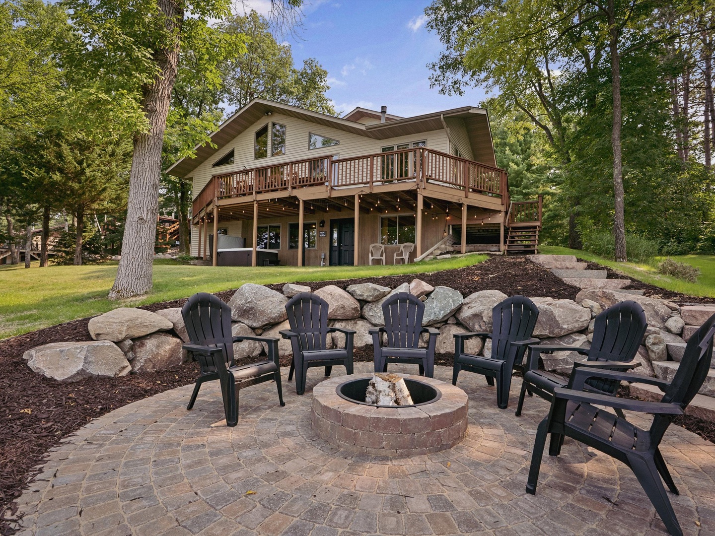 Landscaped fire pit.