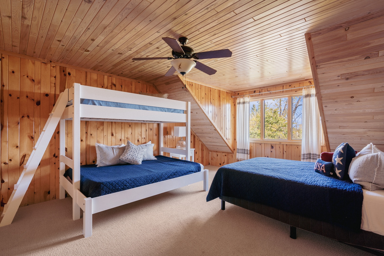 Twin over Queen Bunk + Queen Bed (Upper Level)