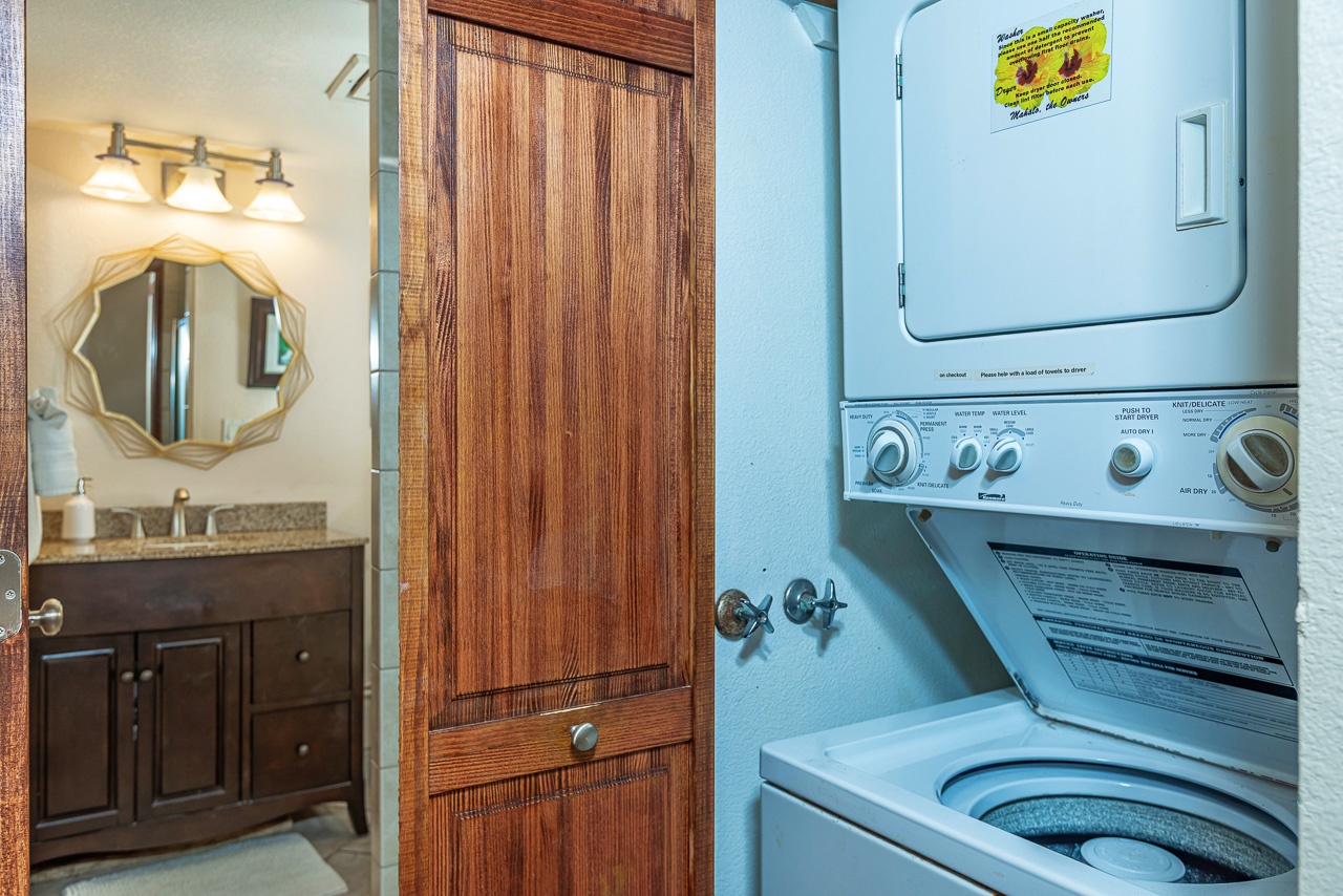 Convenience meets comfort with your own in-unit washer and dryer, so you can pack light and keep fresh throughout your stay.