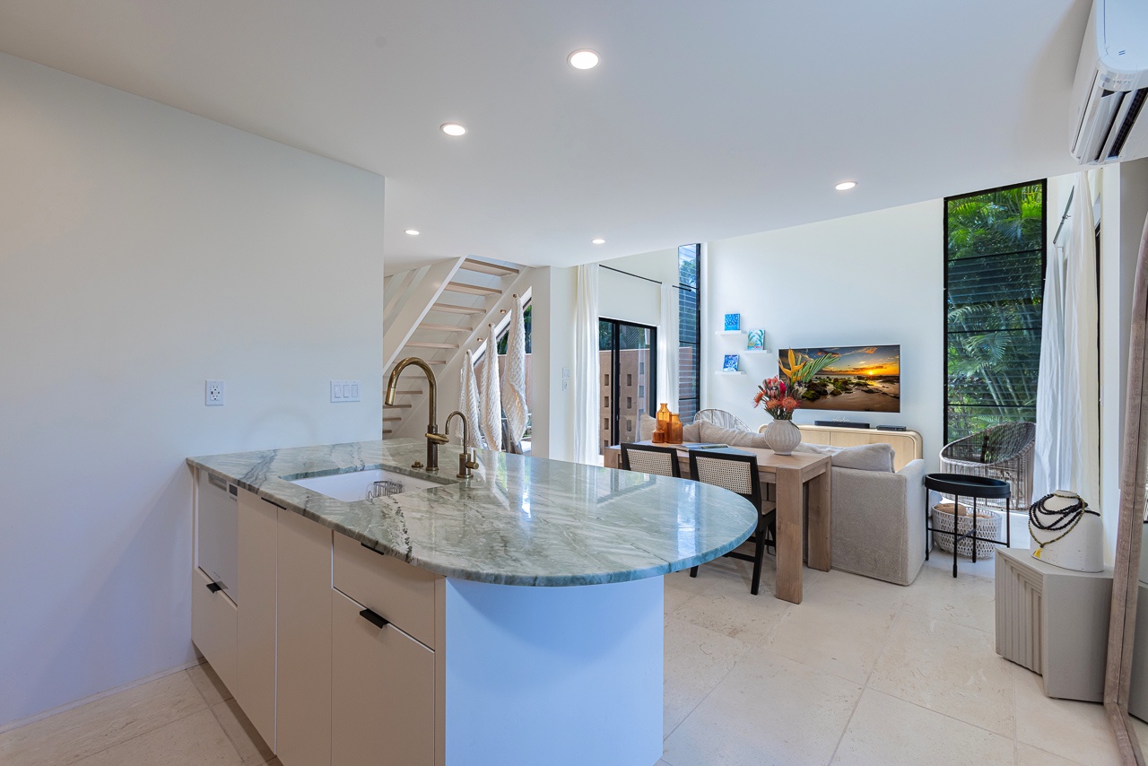 Where the kitchen and living room come together beautifully