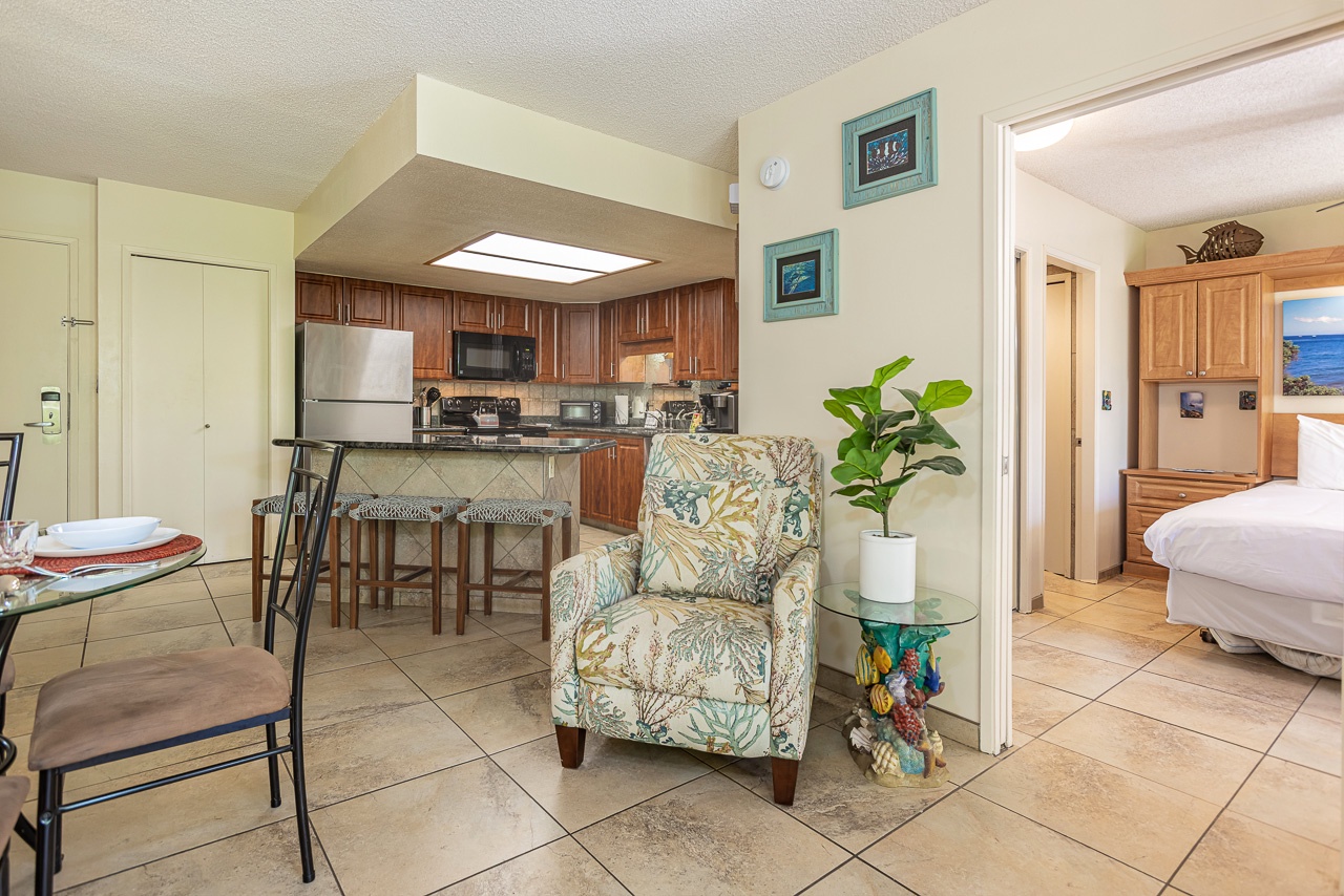 Comfortable seating makes evenings easy and relaxing