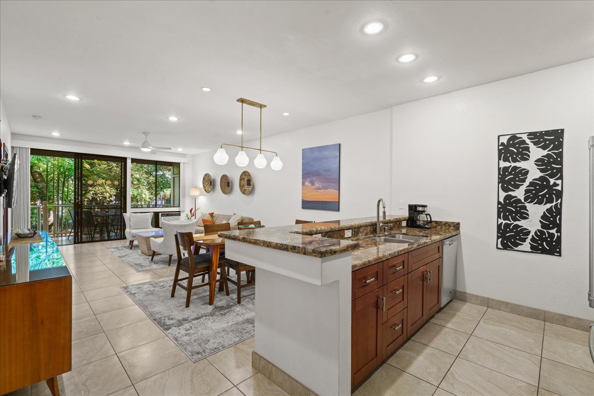 Beautifully updated kitchen with clean white finishes and modern style