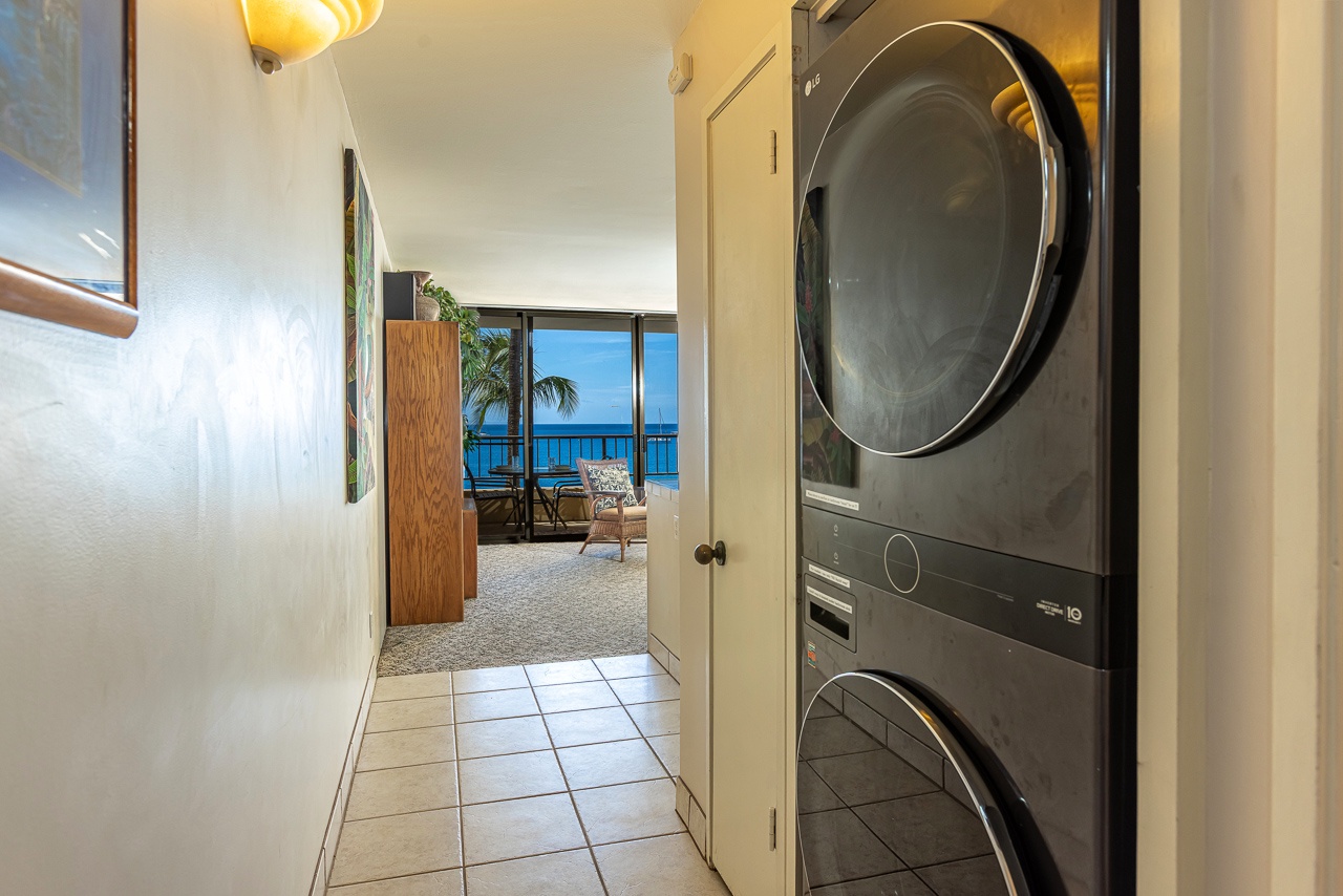 Large washer and dryer to make light packing easy
