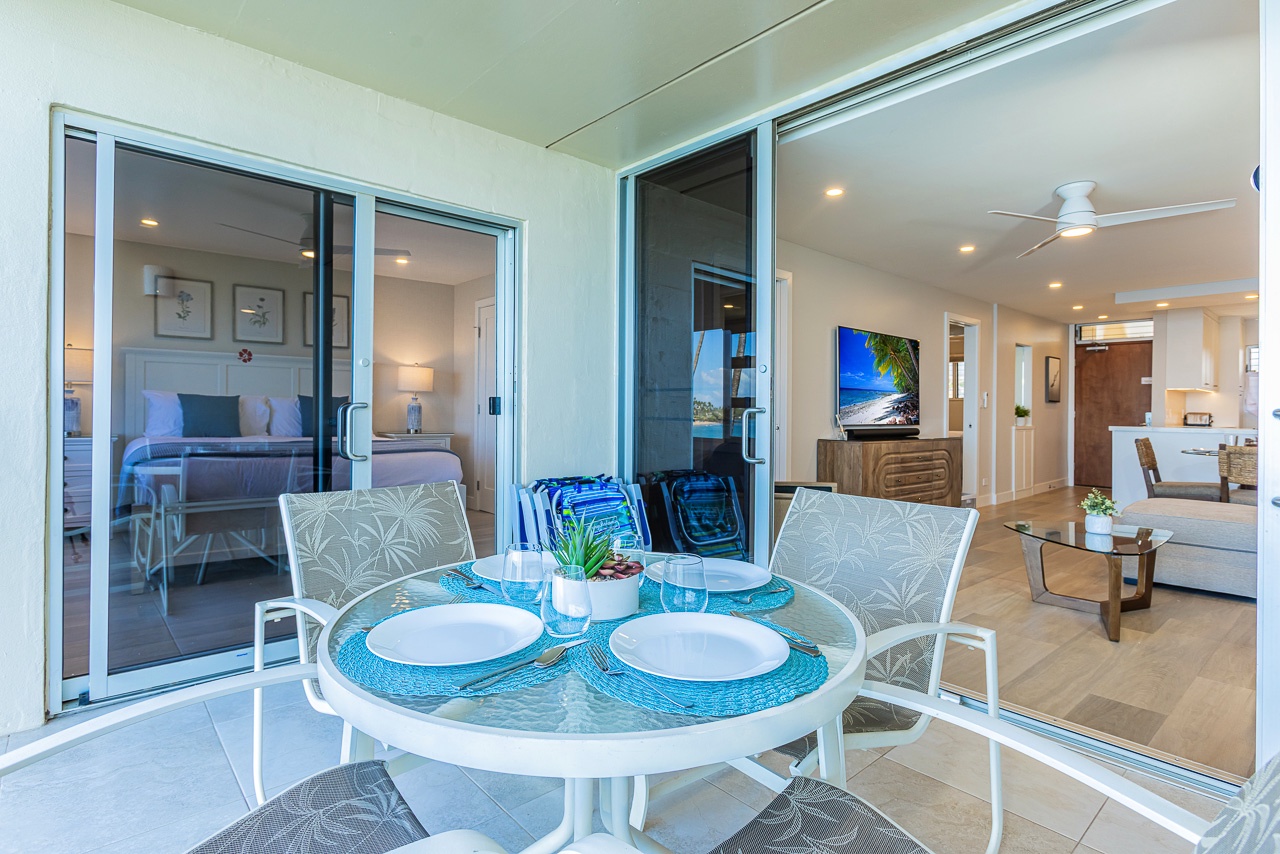Enjoy open flow from the living room to the lanai