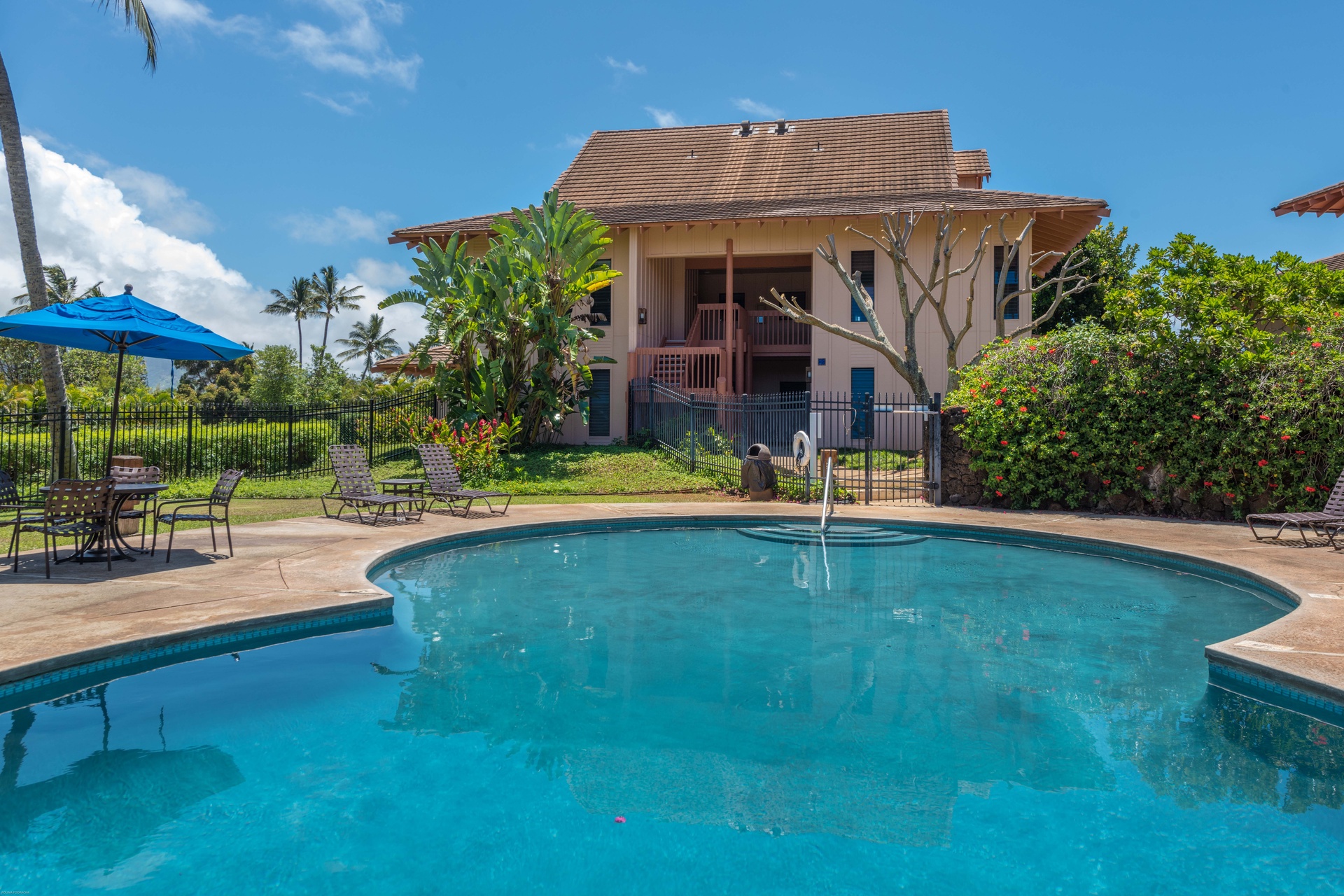 Your peaceful Poipu Kai retreat starts by the pool