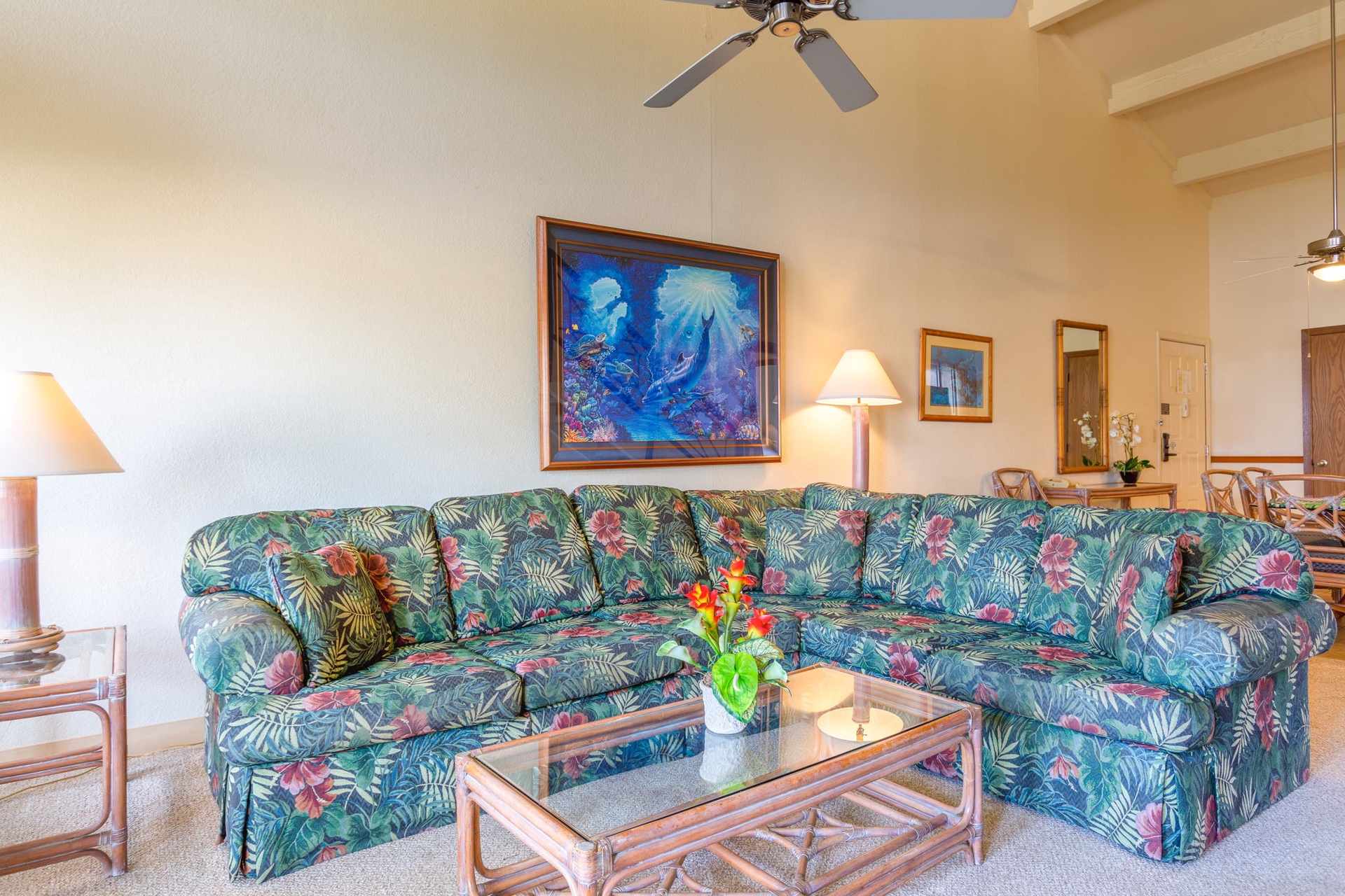 Living room offers a sleeper sofa!