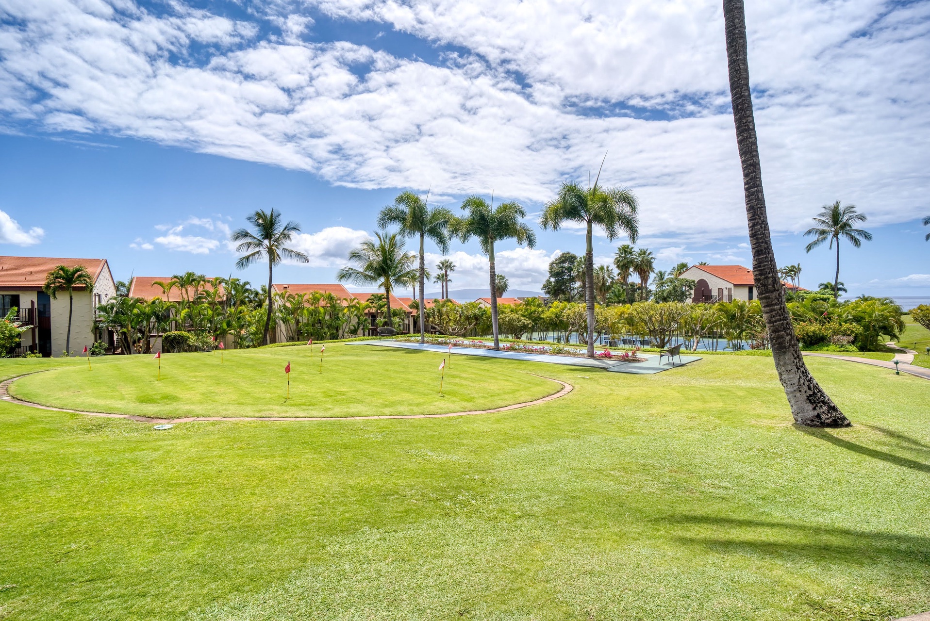 Relax and take in the lush grounds from your lanai.