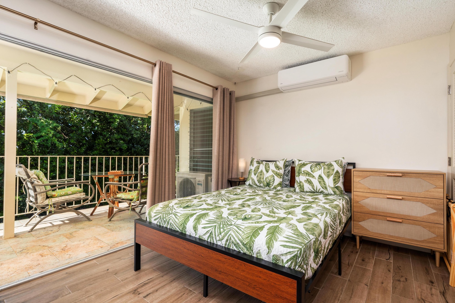 Guest bedroom connected to living room