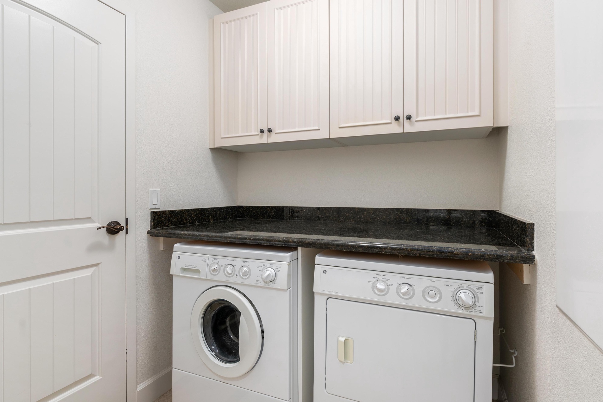 Enjoy the convenience of having a washer and dryer in the unit