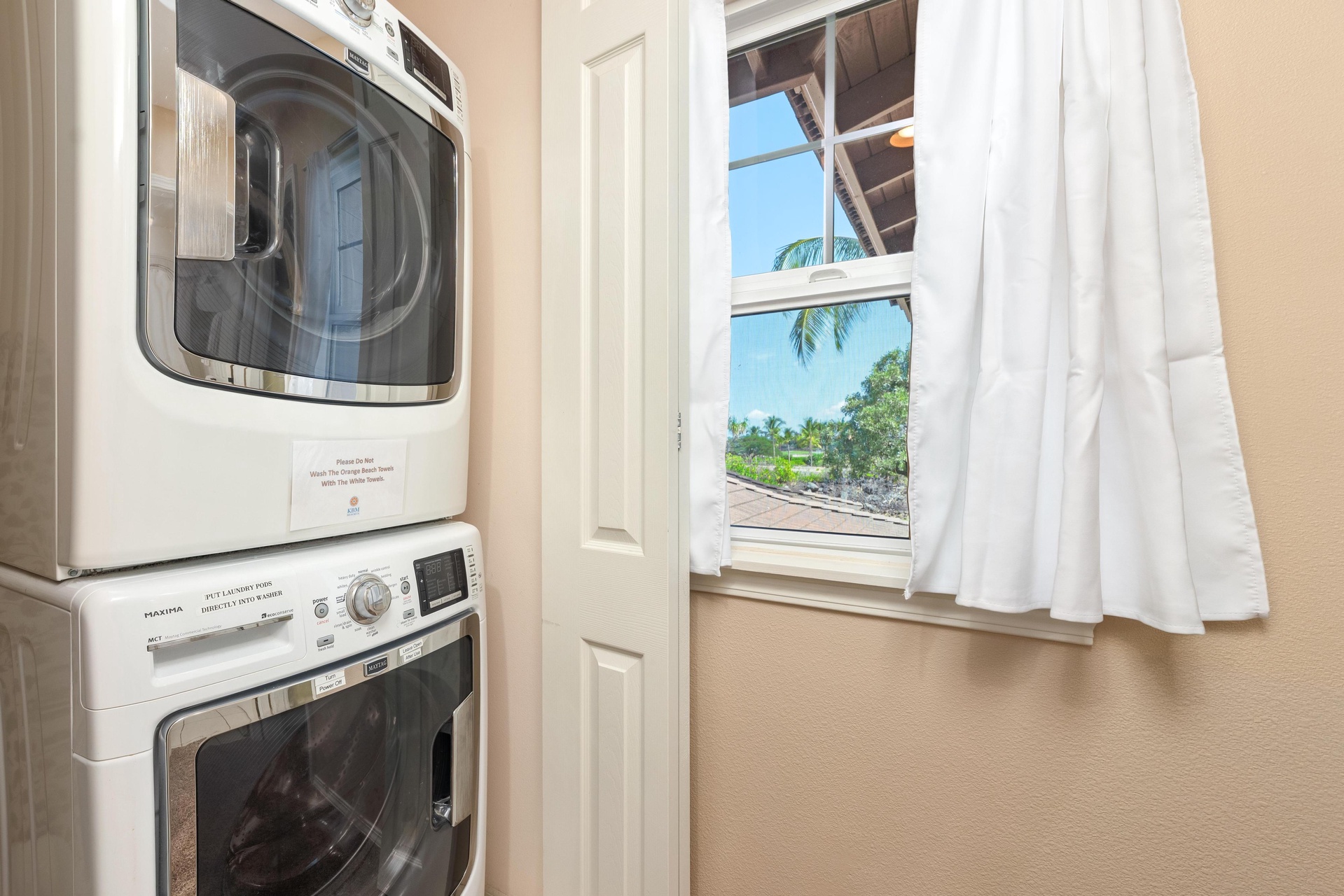 Washer and dryer for guest use