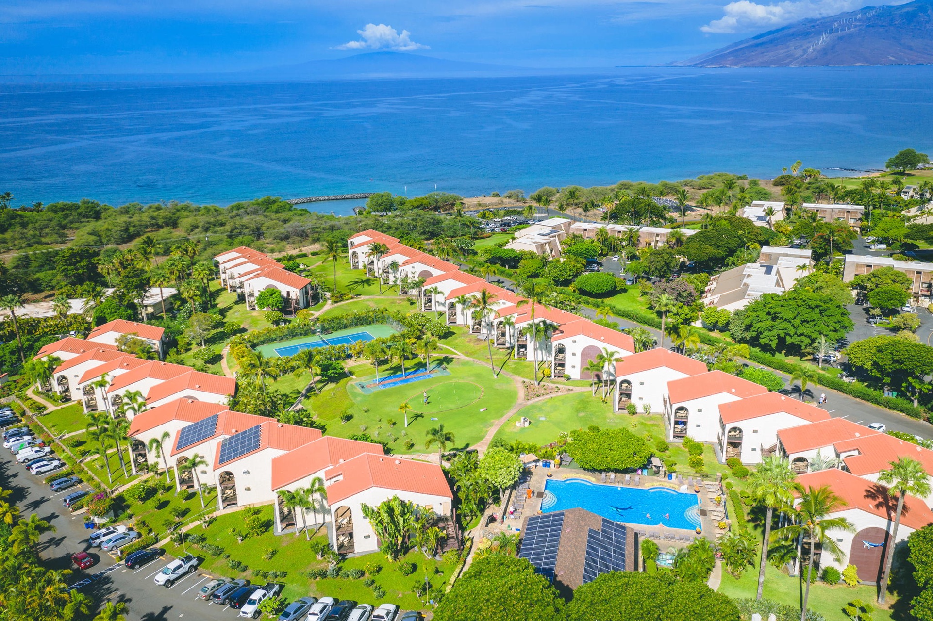 Aerial shot of the property