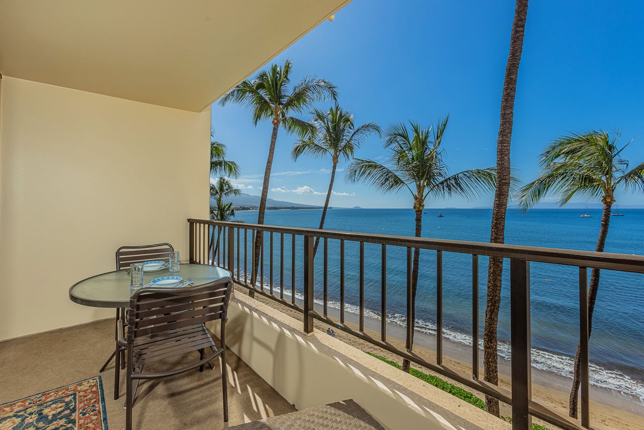 Morning coffee with ocean breezes