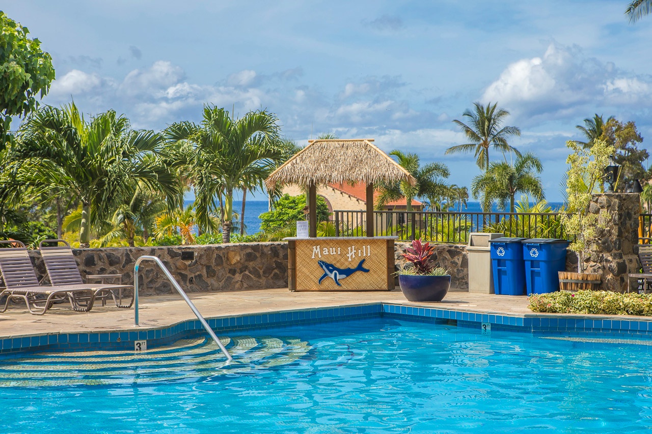 Enjoy a day at the pool with an ocean view