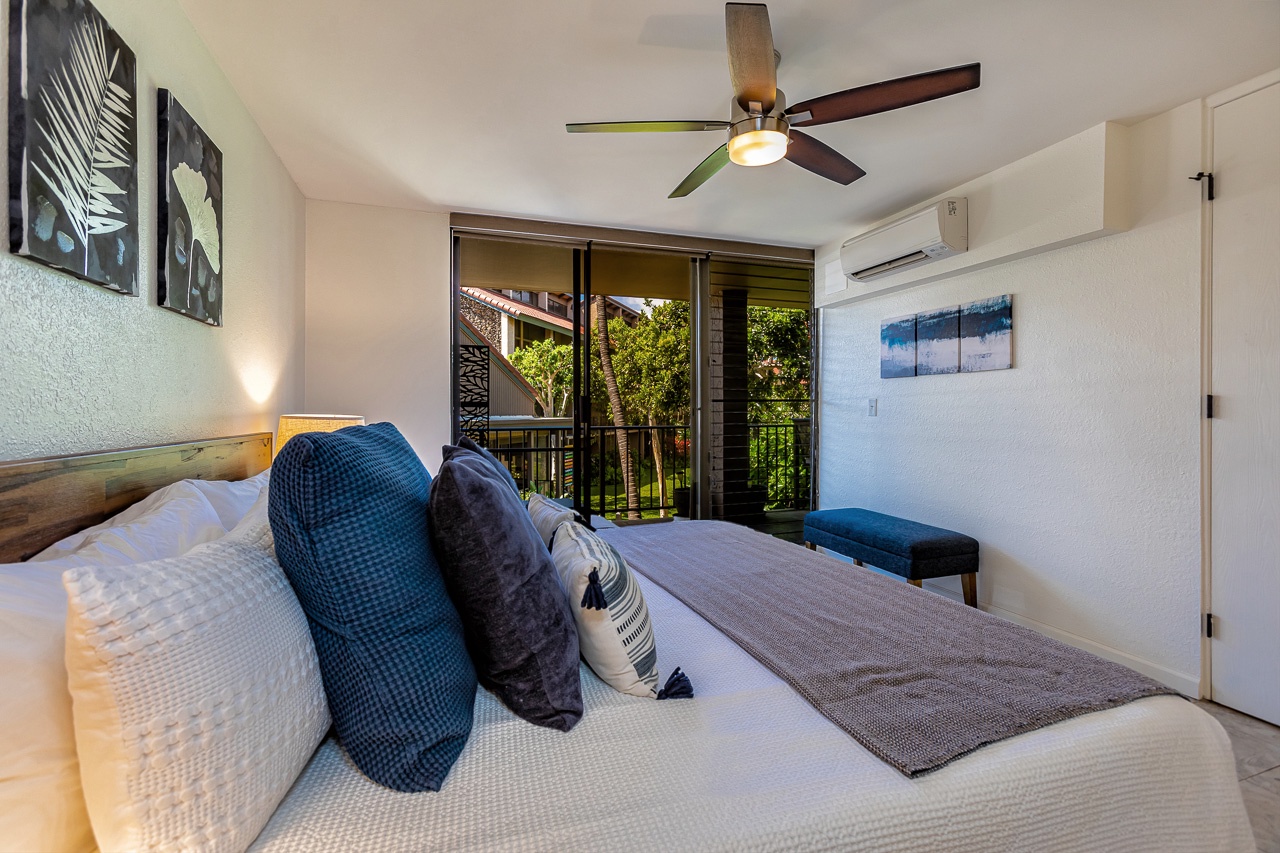 King size bed for comfort and recharging.