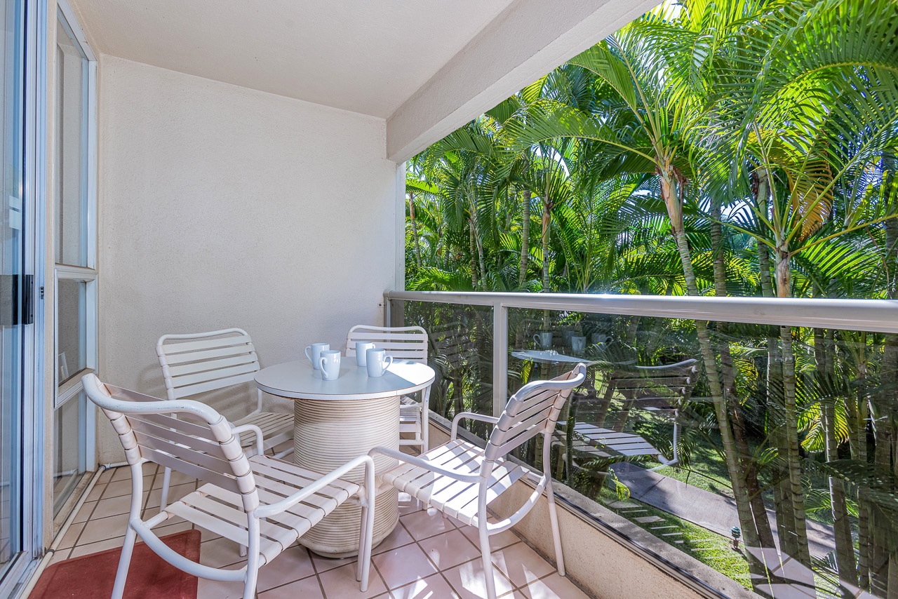 Private lanai perfect for morning coffee or evening unwind