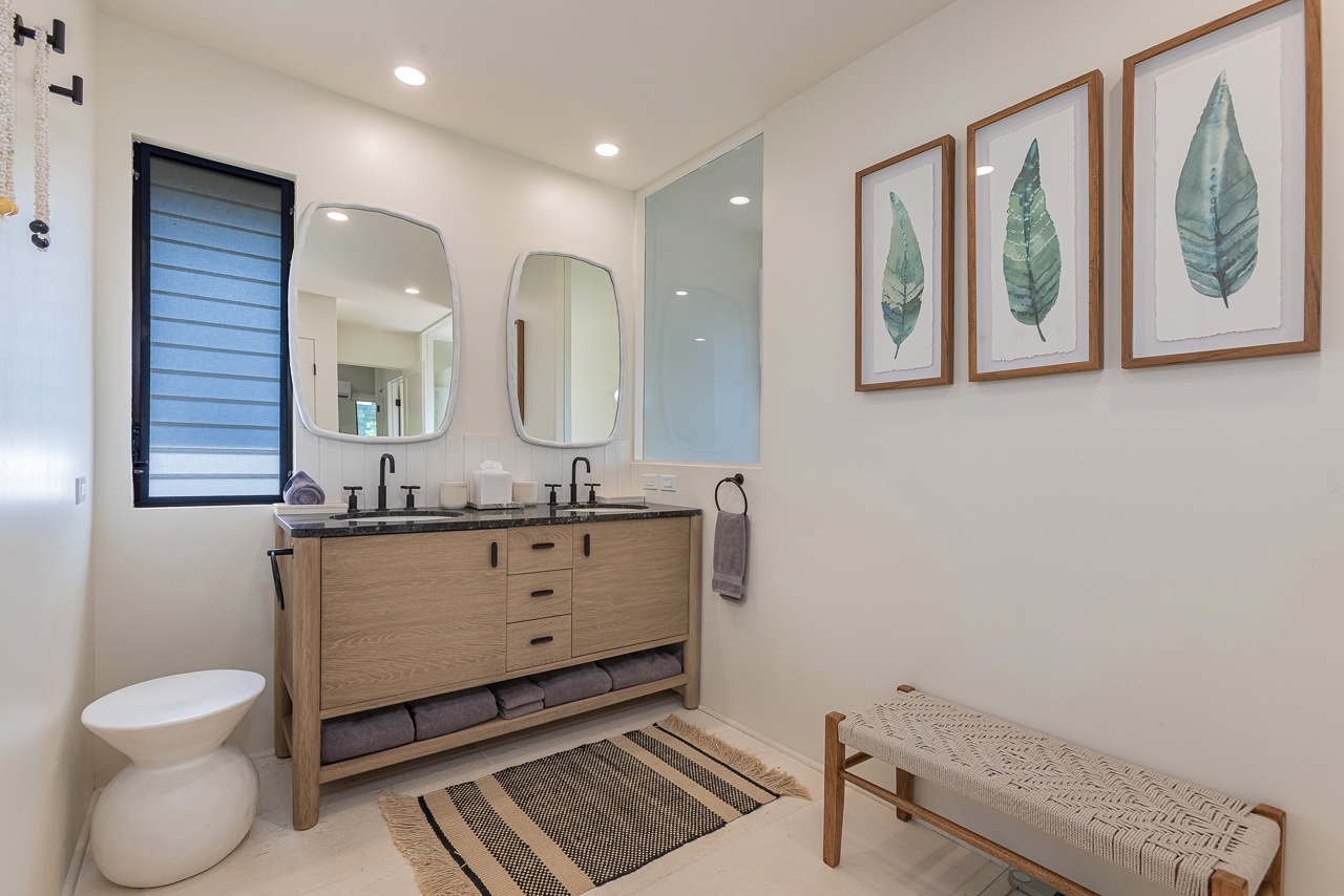 Thoughtfully upgraded bathroom made for comfort and style