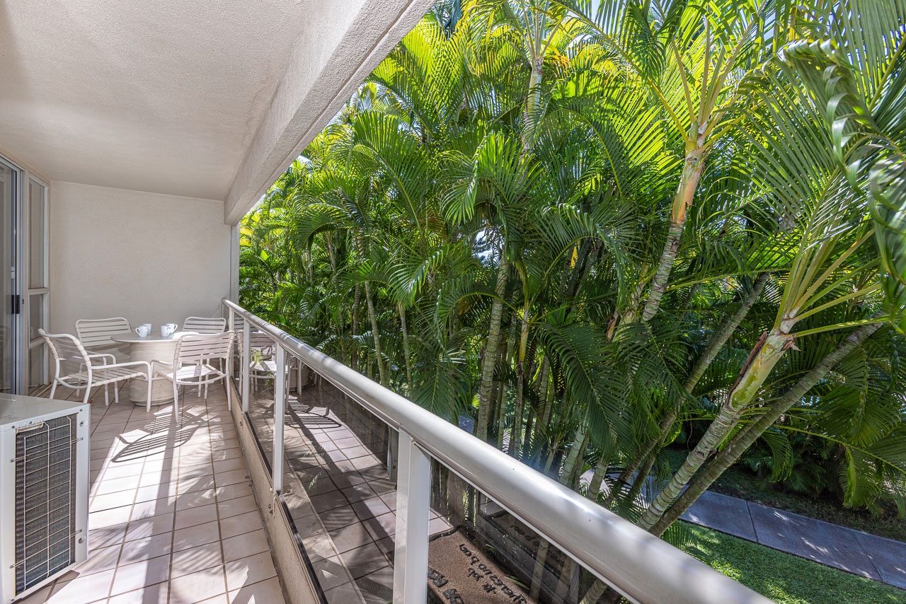Relax and recharge on your own shaded lanai