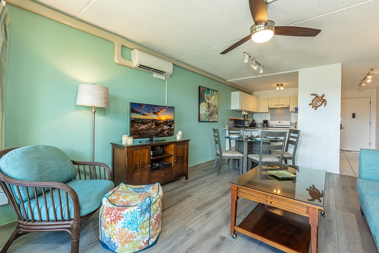 Cozy up in this stylish island retreat after a beach day