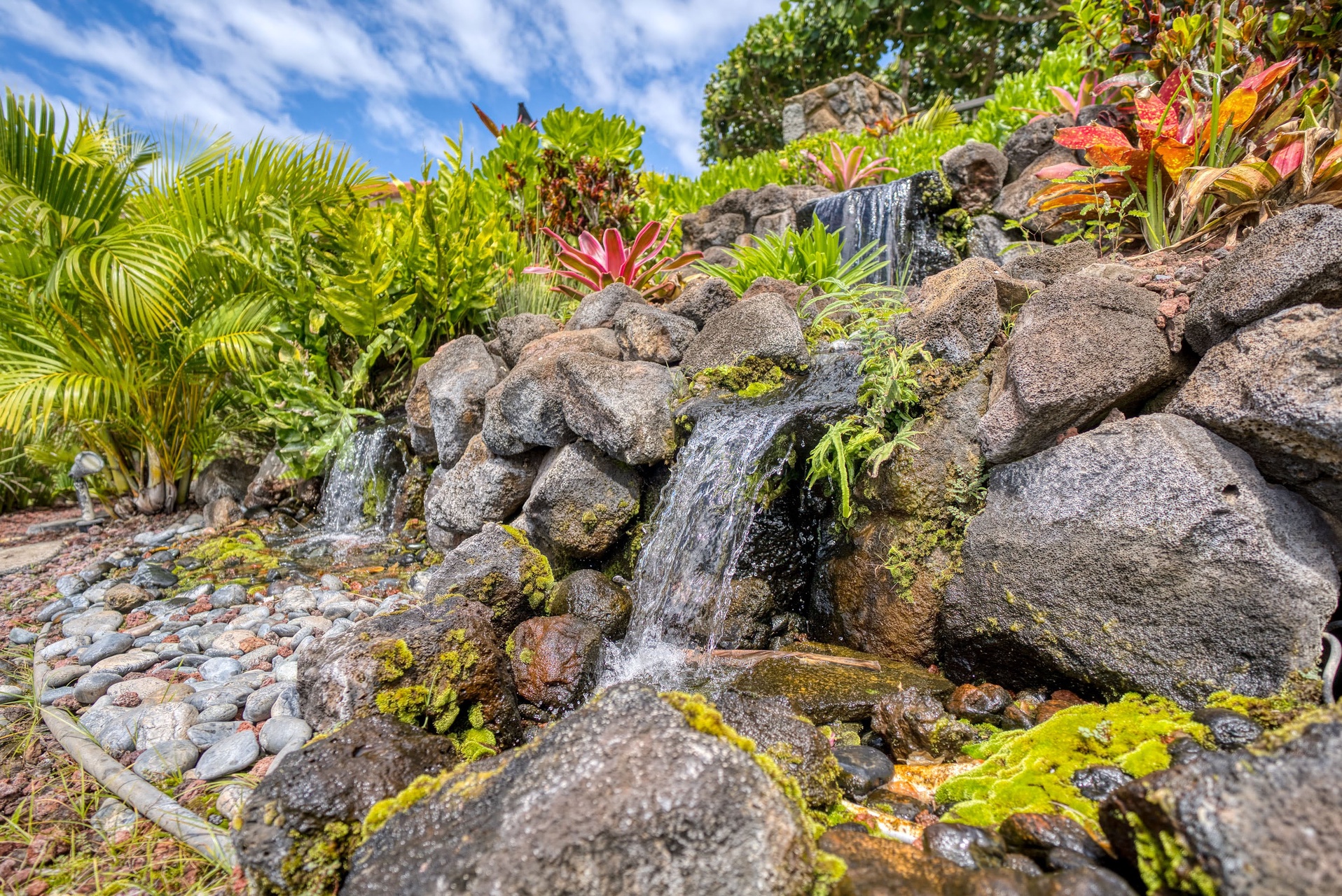 Gorgeous water features throughout the property.