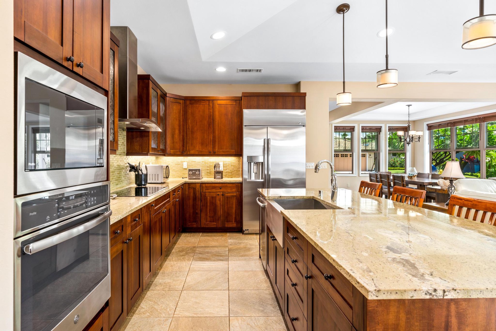 Open kitchen keeps you part of the conversation