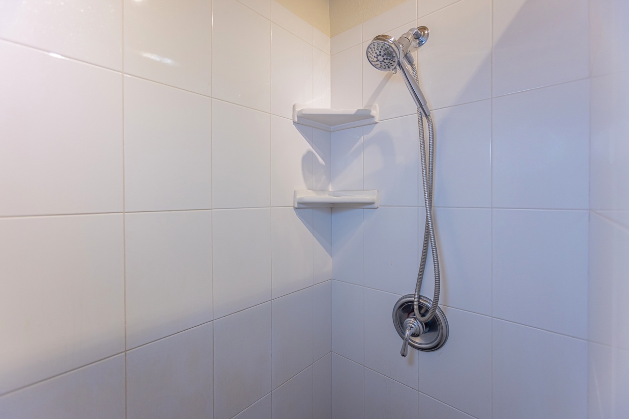 Step into your spotless, modern shower with convenient built-in shelves—perfect for keeping your essentials close and your mornings effortless.