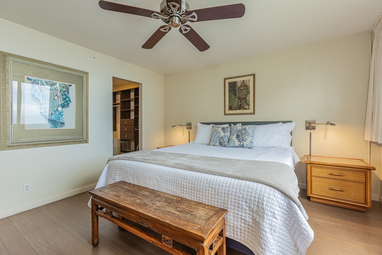 Drift off to sleep in your serene bedroom