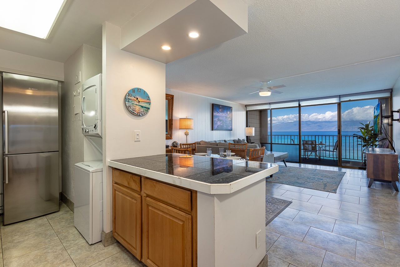 Sunlit living and dining areas designed around the view
