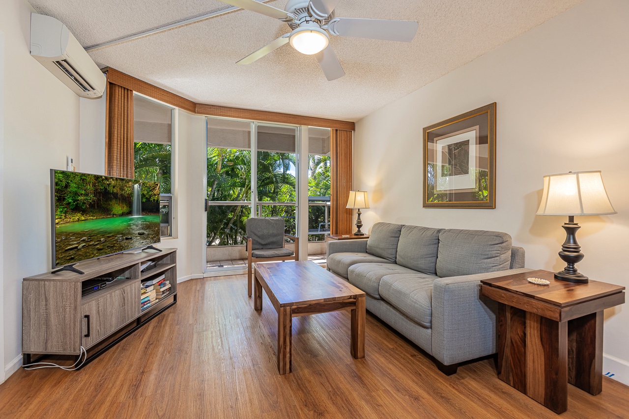 Comfortable setup for movie nights or quiet downtime