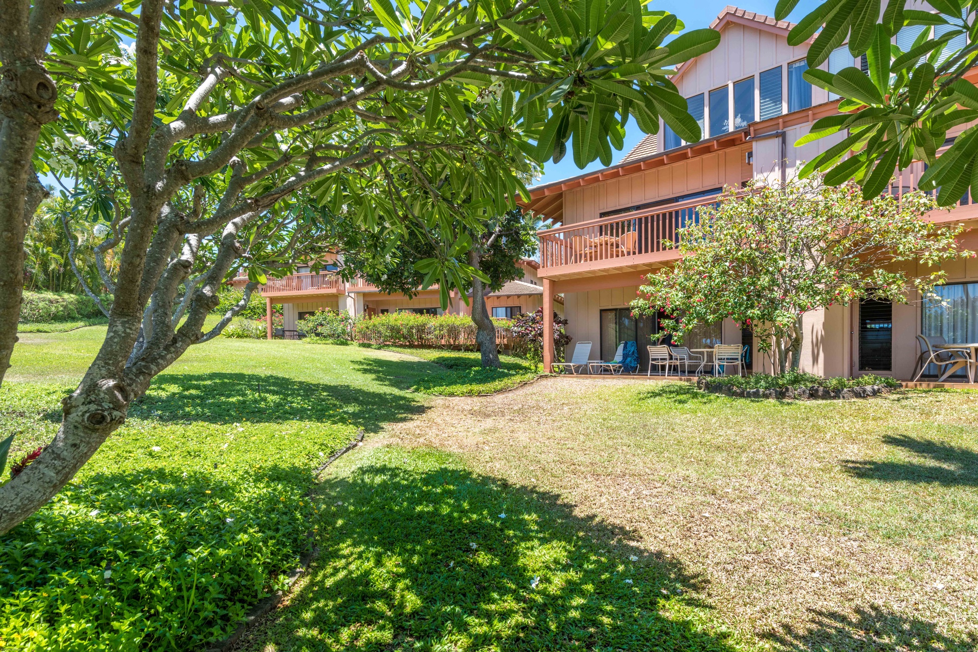 Peaceful garden grounds perfect for slow island mornings