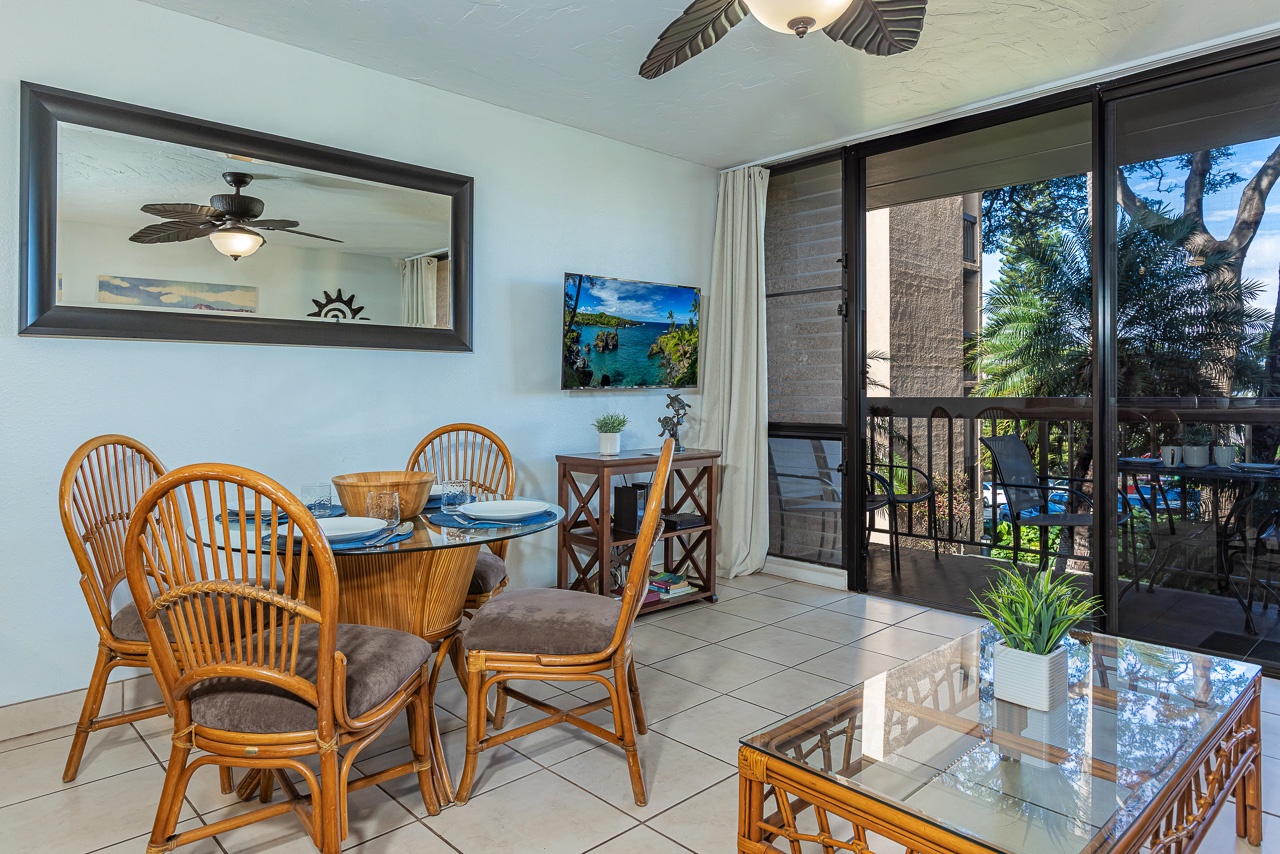 Open-concept comfort with a touch of the tropics